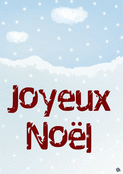 Joyeux No&euml;l sous une douce neige scintillante